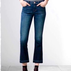 J Brand Selena Mid-Rise Crop Boot Cut Jeans